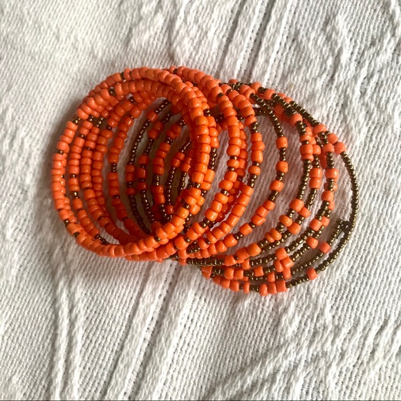 African Beaded Bangle Bracelet - Picture 2 of 3